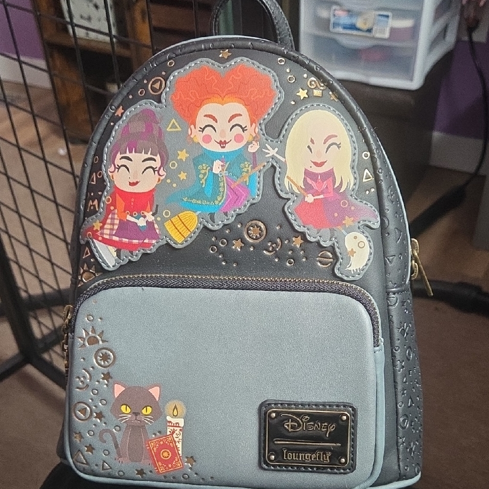 Loungefly Gray and Black Hocus Pocus Backpack